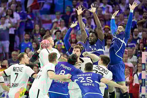 Handball match between Germany and France